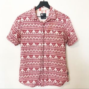 Pac Sun Modern Amusement Patterned Button Down